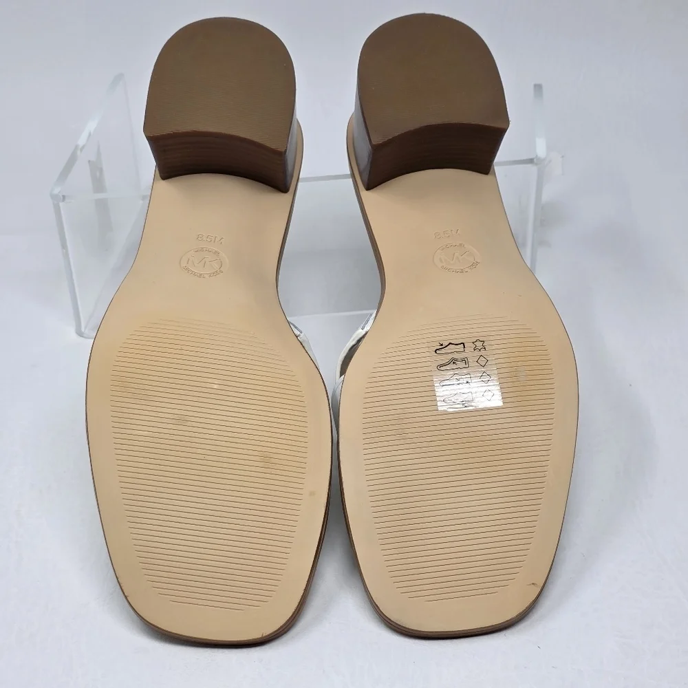 Michael Michael Kors Women's Tiffanie White Heel Sandals Size 9M New - Picture 9 of 11